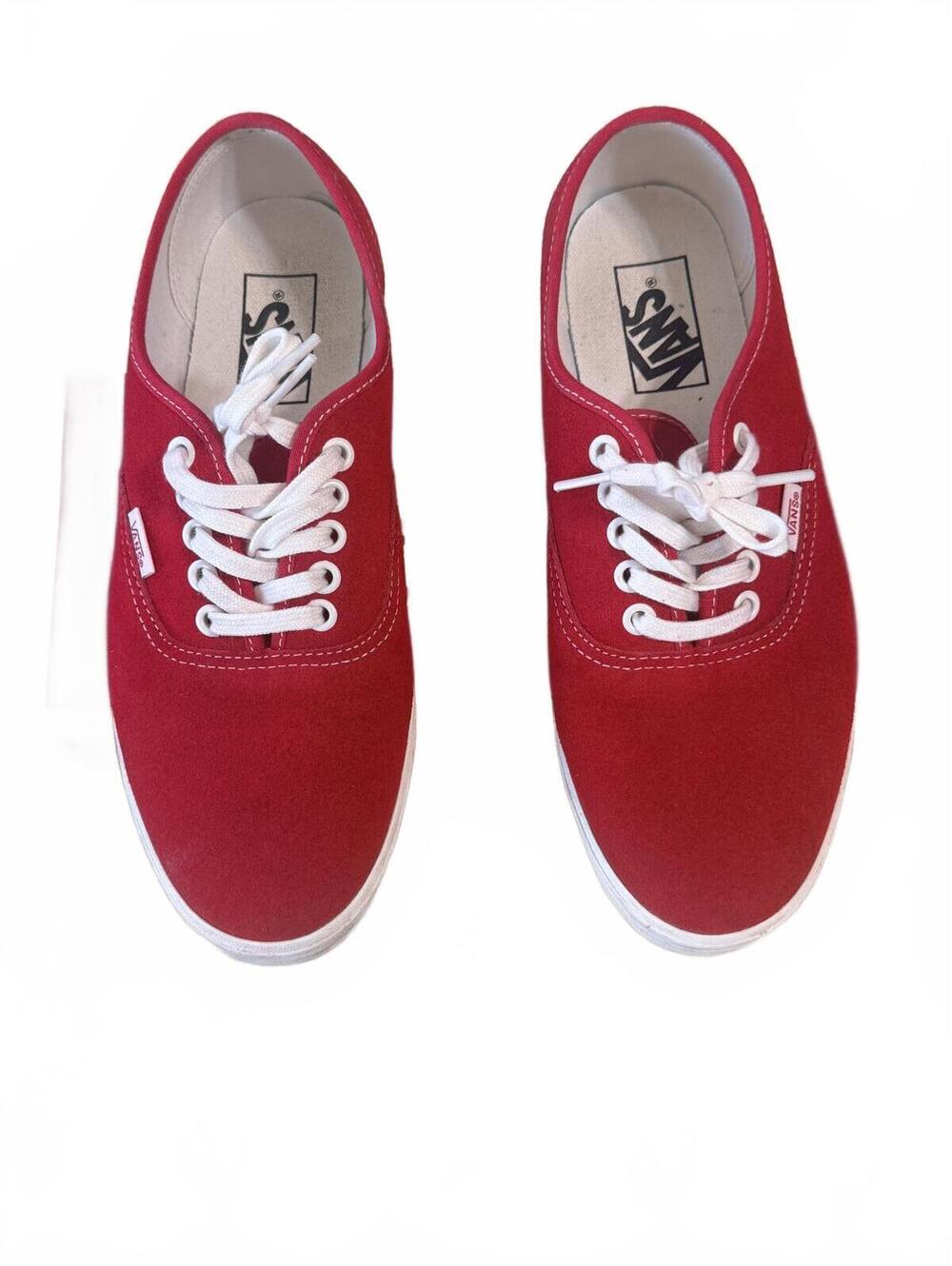 Vans Old Skool Red Canvas Lace-Up Low Top Sneakers Women's 8.5